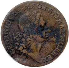 1723 M 4.3-F.2 R-5 PCGS VF Details Rosa Americana 2 Pence Colonial Coin