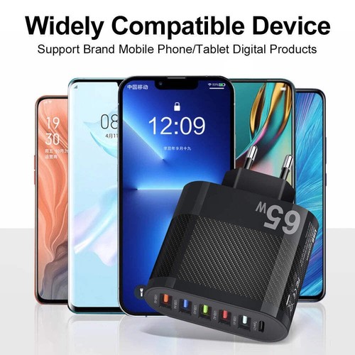 3.1A 5Ports USB Ladegerät PD Ladeadapter für Xiaomi iPhone 13 Samsung Handy - Bild 11 von 30