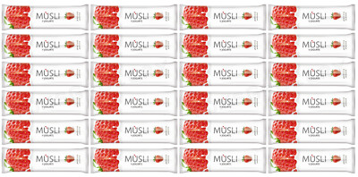 24 TEKMAR MUSLI Strawberry & Yogurt Breakfast Cereal Bars Snacks 30g 1.05oz