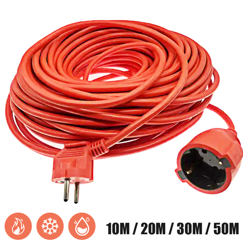 Verlängerungskabel Außen 10m-50m Gummikabel 230V Stromkabel Orange Outdoor IP44 - Bild 3 von 20