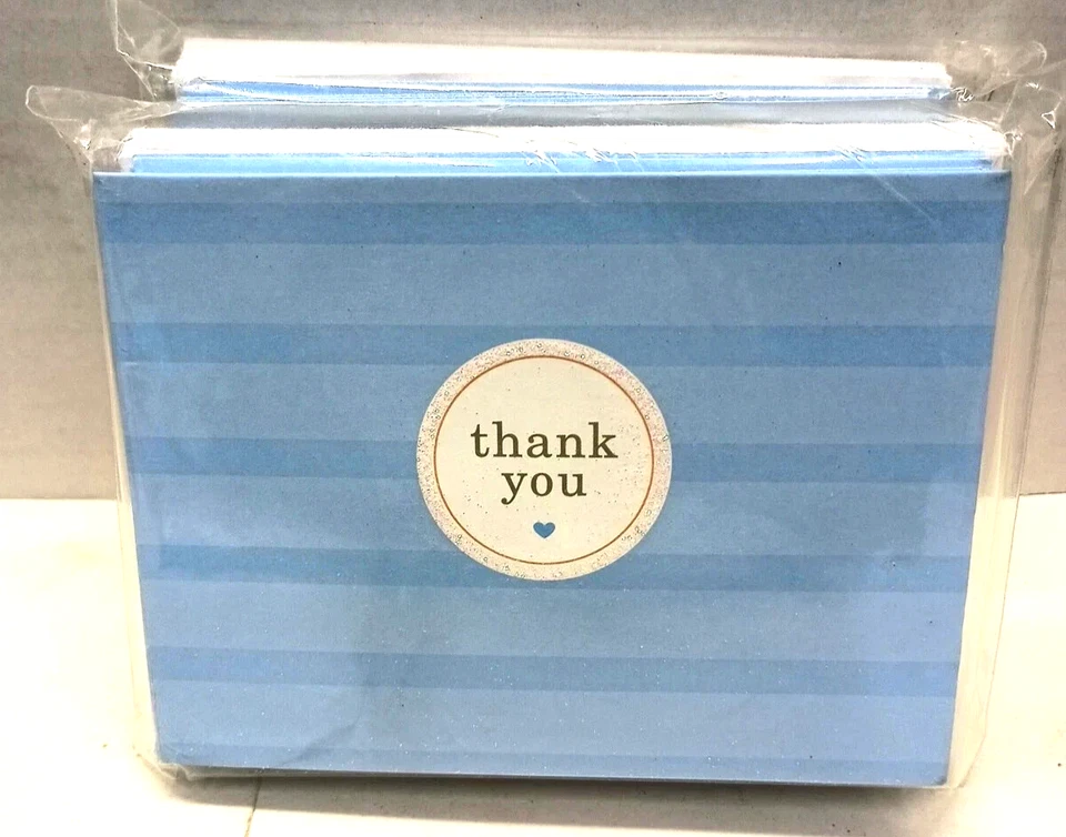 Sello Regalo Agradecimiento Notas Tarjetas Notas y SOBRES Azul Claro 5x4 Foto 2 de 4