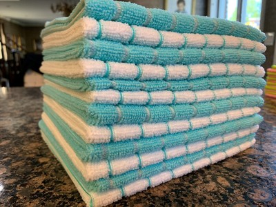 12 Woven Kitchen Cleaning Cloth Oil Removal Microfiber Towel Dish Cloth