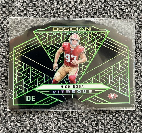2019 Panini Obsidian Football Electric Etch Green Nick Bosa #V-21