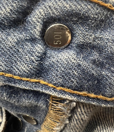 Vintage 90s 501 Levis Faded Stone Wash Made In USA Jeans 40x30 Shrink To Fit - Picture 16 of 16
