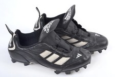 ADIDAS BLACK VINTAGE SOCCER BOOTS FOOTBALL 1998 SIZE US 9 MEN PRB 698