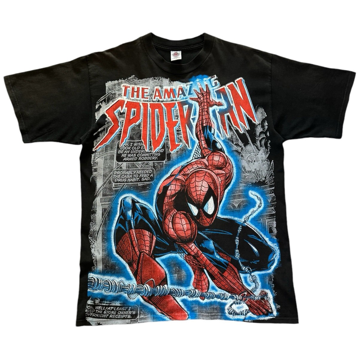 Vintage 1990's Spiderman Marvel Resurreccion Mexican Tee Shirt