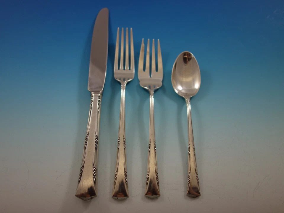 Juego de cubiertos Greenbrier de Gorham de plata de ley para 8 servicio 40 piezas Foto 3 de 4