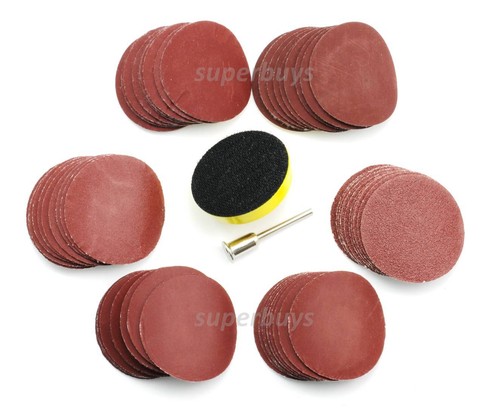 62 piezas lijadora de lijado almohadilla de respaldo de 50 mm para broca giratoria broca de papel de lija herramienta de disco - Imagen 6 de 6