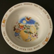 AVON Nursery Rhyme Bowl Hey Diddle Diddle VGUC