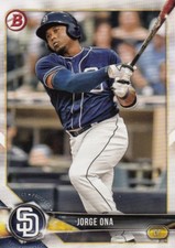 (50) 2018 Bowman JORGE ONA Rookie Card LOT #BP105 Padres QTY Avail