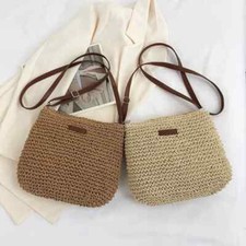 Knitted hollowed-out beach holiday woven bag Large capacity Tote bag Boho