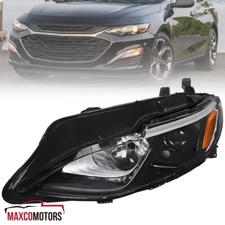 Left/Driver Side Black Projector Headlight For 2019-2024 Chevy Malibu Head Lamps