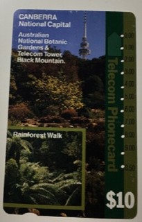 Telecom Phonecard $10 magnetic Canberra – National Capital Australia Rare U