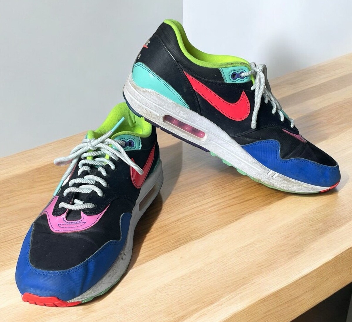 中古NIKE AIR MAX1 SE REFLECTIVE US11 29cm Nike Air Max 1 Black Hyper Grape Color Block Men's 11 Shoes