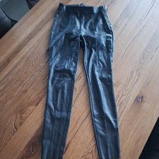 Leggings Amisu Gr. 32 Schwarz Kunstleder Hose