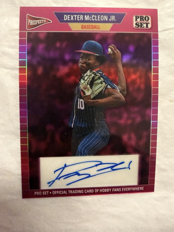 💥2026 Leaf Pro Set ⚾️ DEXTER McCLEON JR Pink Prismatic Auto #d /7 SSP