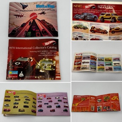 2 VTG 70's Mattel Hot Wheels /Wheels and Wings International Collectors Catalogs