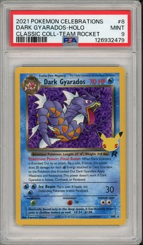 2021 Pokemon Celebrations Dark Gyarados Holo #8 PSA 9