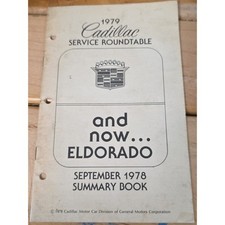 1979 Cadillac Service Roundtable September 1978 Summary Book Eldorado Manual