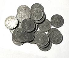 25 Great Britain Six Pence Lot - Wedding Coins England  UK Britain