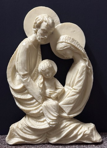 Jesus, Mary & Joseph Nativity Art Plaque Collectible Holy Family Wall Plaque