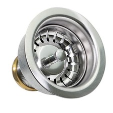 Highcraft 9754 Kitchen Sink 3-1/2 Inch Stainless Steel Drain Assembly With Str
