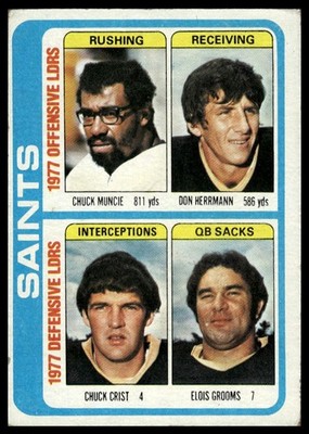 1978 Topps #517 Chuck Muncie / Don Herrmann / Chuck Crist / Elois Grooms