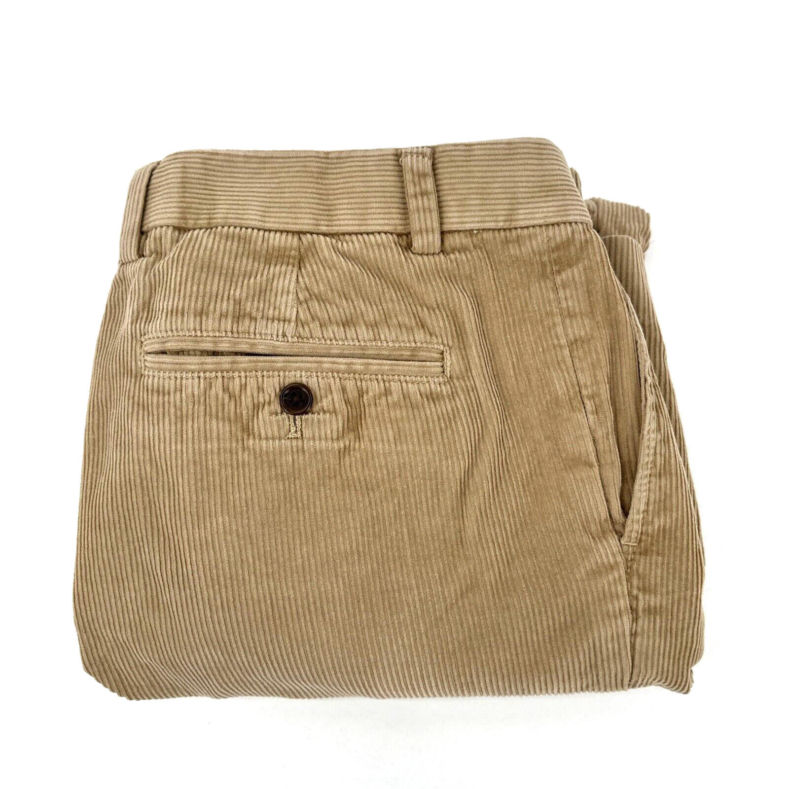Lands End Mens 36x28 Corduroy Pants Traditional Fit Tan Academia Classic