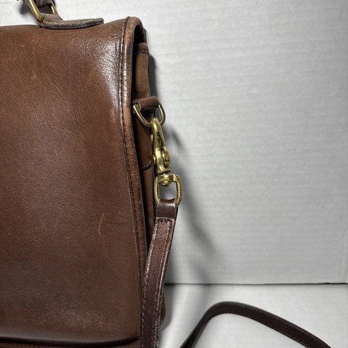 Borsa a tracolla Coach vintage in pelle marrone stazione senza borsa fob made in USA fine anni 80? - Foto 8 di 24