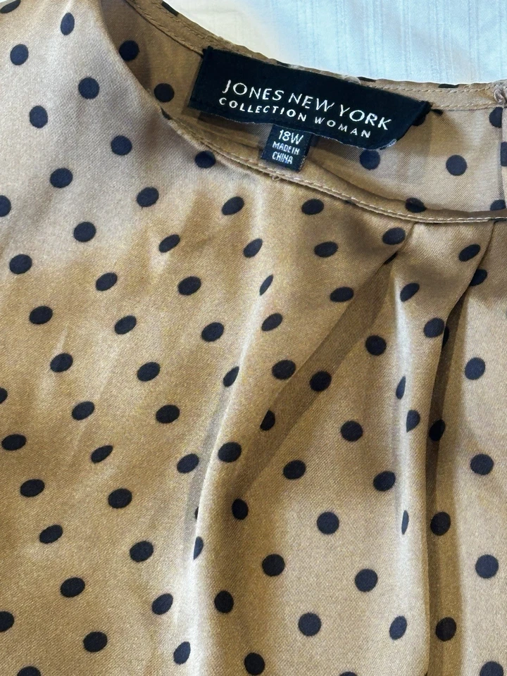 Blusa Jones New York para mujer a lunares talla: 18 W talla grande Foto 3 de 3