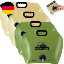 8L Faltbarer Wasserkanister Mit Hahn, 4PCS Lebensmittelecht Tragbar Faltbare Tri