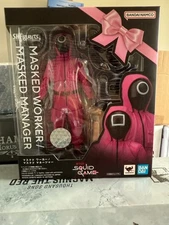 Bandai S.H.Figuarts Squid Game Masked Manager Worker Action Figure Toy Gift New