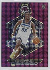2023-24 Panini Mosaic Rookies Purple Mosaic Prizm /99 Leonard Miller #213 12z3