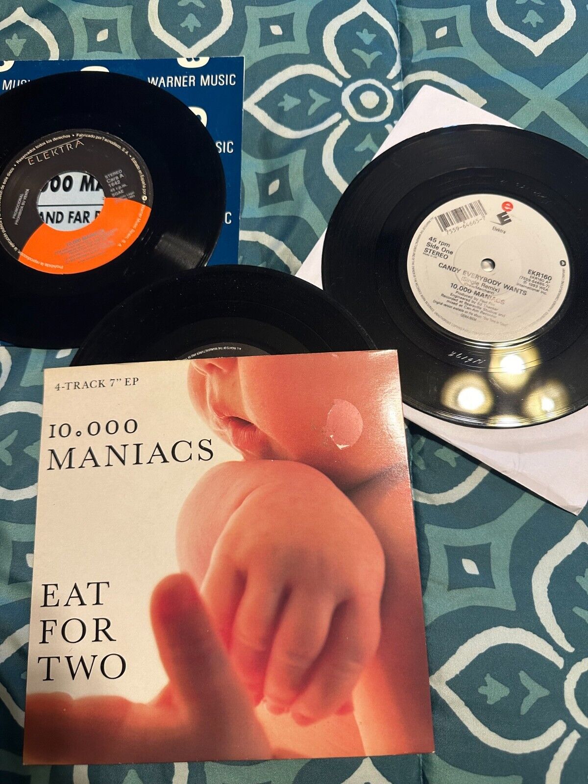 10,000 MANIACS NATALIE MERCHANT Lot of 45 RPM Rare Records