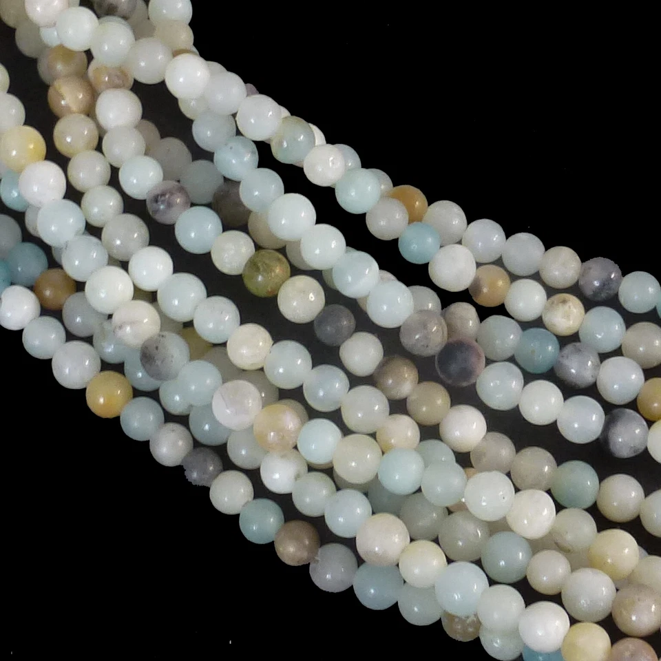 Amazonit Perlen runde Nuggets 4-5mm Halbedelstein ca. 90 Stück nenad-design E196 - Bild 3 von 4