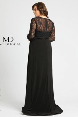 green emerald velvet dress Mac Duggal 76989 Plus-Size Sequin Gown with Slit  Mydressline