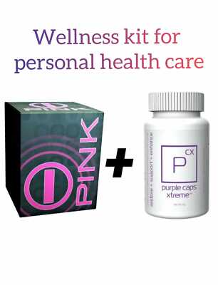 Pure I-PINK + Purple Caps Energy Drink Promotes Health, Fitness & Wellness