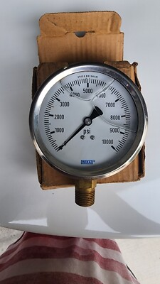 #ad #ad WIKA Type 233.54 4quot; Liquid Filled Pressure Gauge 10000 PSI 1 2 NPT $175.00