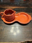 Homer Laughlin FIESTA WARE 2 Pc CREAMER and TRAY SET