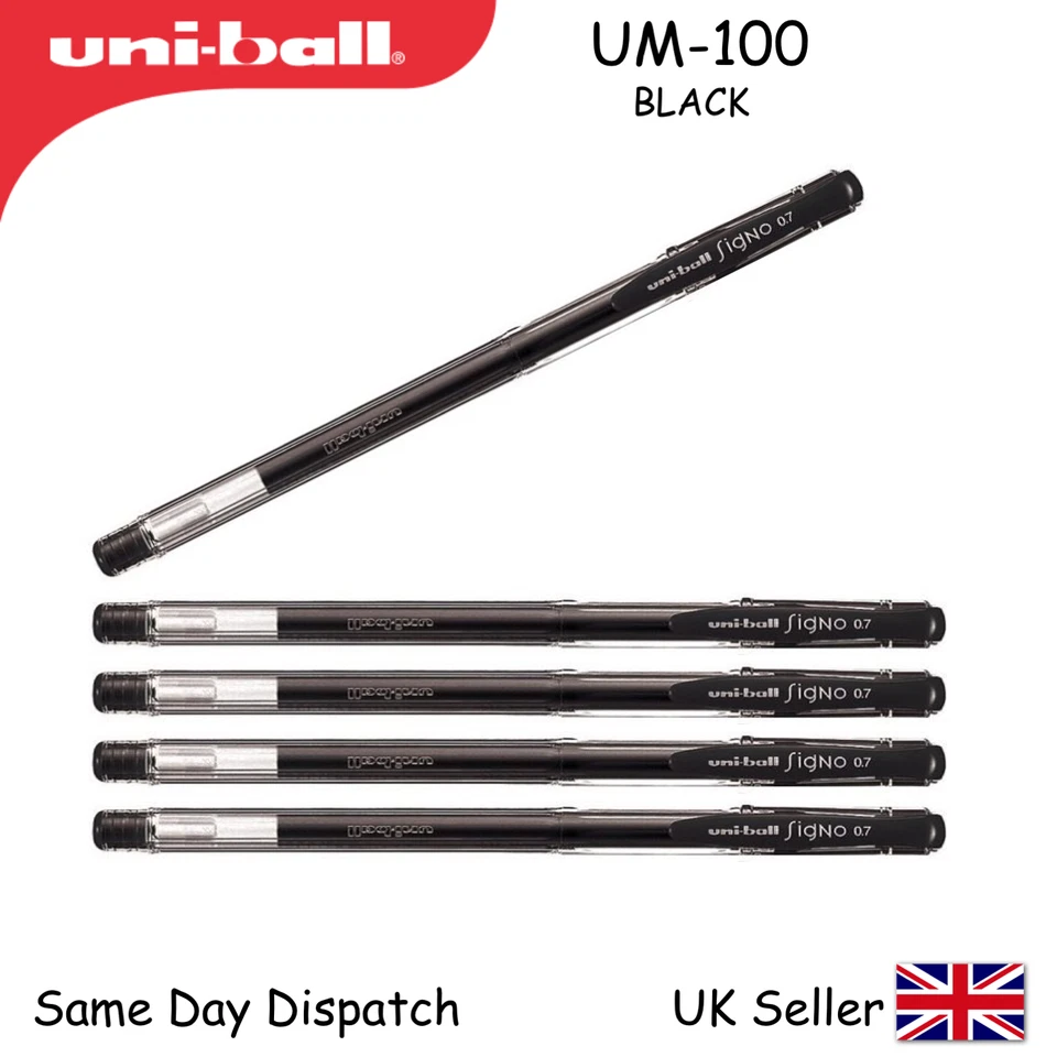 UNI-BALL UNIBALL SIGNO UM-100 EYE GEL PEN - 0.7mm - UM100 BLACK - 1,2,3,6,12