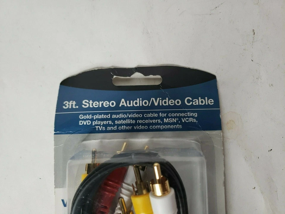 Recoton Video 3 ft Stereo RCA Audio/Video Cable Gold Plated - Image 3 of 4