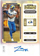 2022 Contenders LANCE McCUTCHEON RC Foil Auto #39/49!!! RAMS