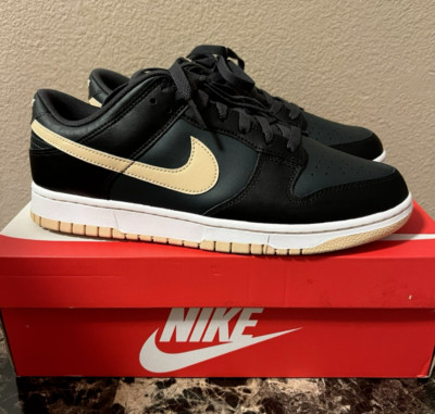 Nike Men's Dunk Low Retro Shoes Black/Midnight Navy/Tan DV0831-005 Sz 10.5 BNIB