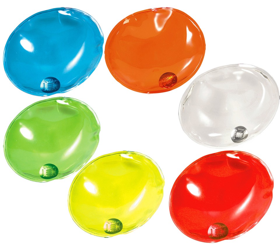 Juego De 4 Transparente/Colores Reutilizable Calor Almohadillas / Mano