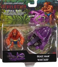 Masters of the Universe Revelation Beast Man and War Sled Eternia Minis Vehicle