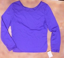 NWOT long sleeve knit purple top dance costume item ch/ladies lightweight