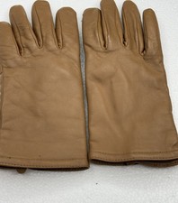 Vintage Women's Soft Leather Light Camel Colored Gloves Size M Thinsulate 40