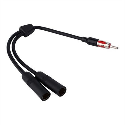 Car Auto Radio-Antenna Stereo 2Female-To 1Male Splitter Extension Cable Wire SAL