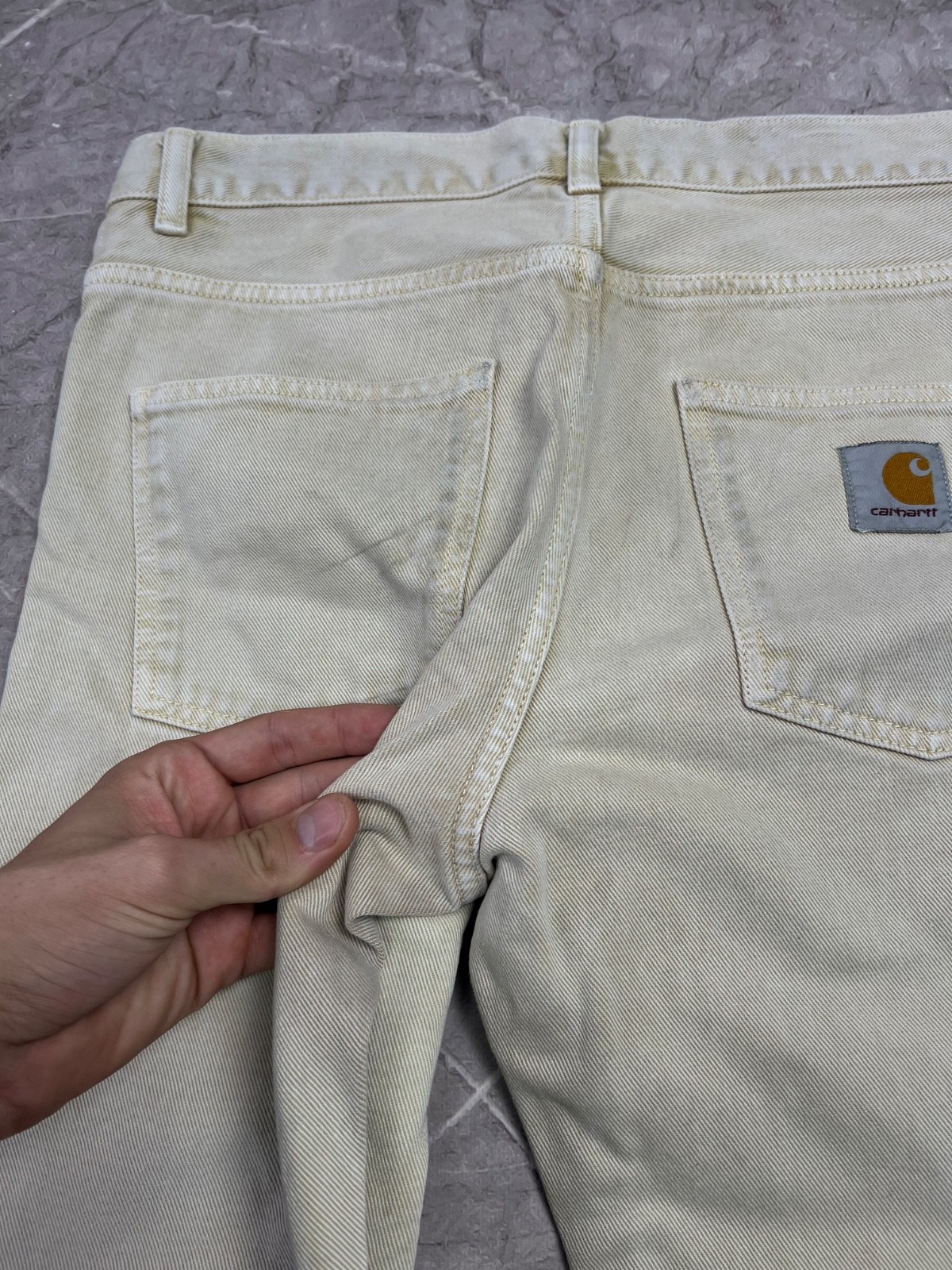 Vintage 90s Carhartt Wip Jeans Y2K Opium Pants Streetwear White Rare Mens sz 28 image 8