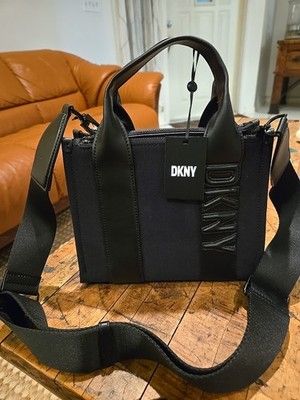 New DKNY Black Holly Rectangle Tote, Long Strap, Retails $158.00